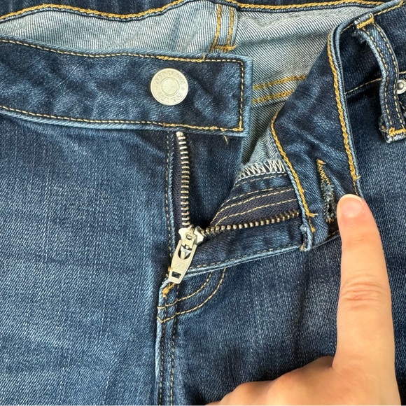 GAP pants women 29R low rise elastic waist girlfriend maternity jeans blue - Picture 5 of 10